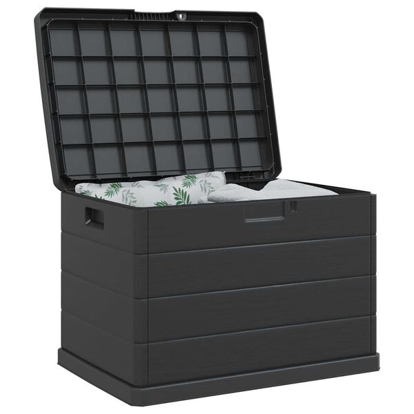 vidaXL Boîte de Rangement de Jardin Anthracite 77,5 x 54,5 x 53 cm