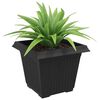 vidaXL Pot de Fleurs Carr&eacute; 24 pcs Noir 43 x 43 x 33,5 cm Plastique