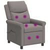 vidaXL Fauteuil de massage inclinable Taupe 69 x 93 x 102 cm Tissu