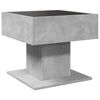 vidaXL Table basse avec LED gris béton 50x50x45 cm bois d'ingénierie