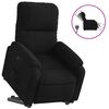 vidaXL Fauteuil inclinable &eacute;lectrique noir tissu microfibre