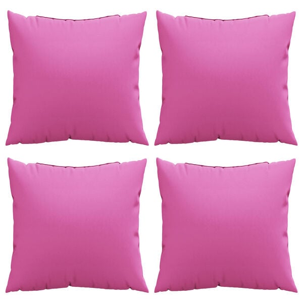 vidaXL Coussins &Eacute;parpill&eacute;s 4 pcs Rose 40 x 40 cm Tissu en Polyester