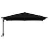 vidaXL Parasol de jardin Noir 248.5 x 247.5 x 160 cm tissu