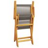 vidaXL Ensemble de bistro 3 pcs gris polypropylène et bois massif