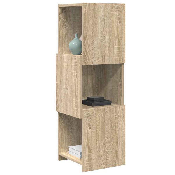 vidaXL Meuble d'angle Ch&ecirc;ne Sonoma 30,5x30x95cm Bois d'ing&eacute;nierie