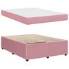 vidaXL Cadre de lit avec matelas Rose 140 x 200 cm tissu