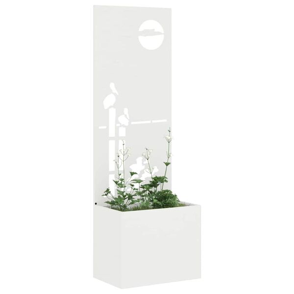 vidaXL &Eacute;cran de confidentialit&eacute; de jardin Fretwork Blanc 50 x 140 cm