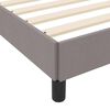 vidaXL Lit &agrave; ressorts avec matelas Taupe 80 x 200 cm tissu