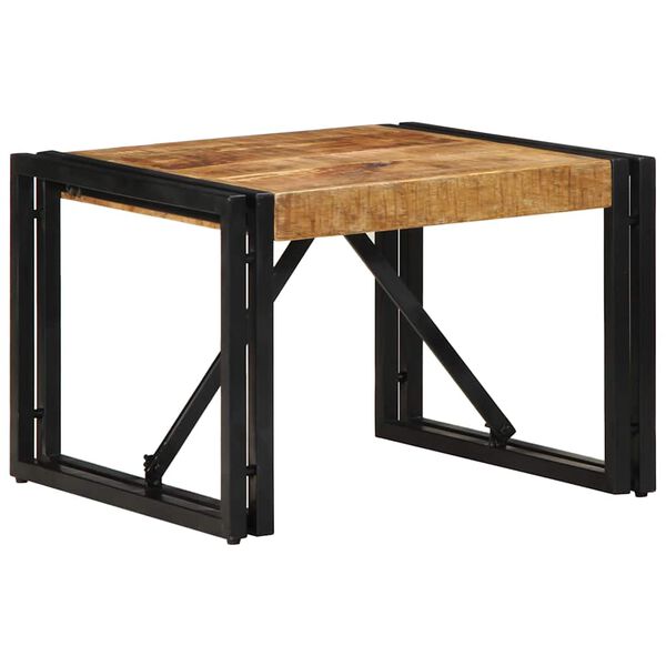 vidaXL Table basse 50x50x35 cm bois de manguier massif brut