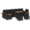 vidaXL Ensemble de canap&eacute; de jardin 10 pcs Noir polyrotin