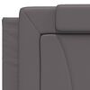 vidaXL Lit Viana avec matelas gris 200x200 cm similicuir