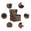 vidaXL Fauteuil inclinable Marron Tissu