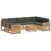 vidaXL Ensemble de canap&eacute;s d'ext&eacute;rieur 10 pcs Blanc et anthracite