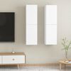 vidaXL Meubles TV 2 pcs Blanc 30,5x30x110 cm Bois d&rsquo;ing&eacute;nierie
