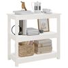 vidaXL Table console Blanc 80x40x74 cm Bois massif de pin