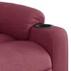 vidaXL Fauteuil inclinable de massage électrique Rouge bordeaux Tissu