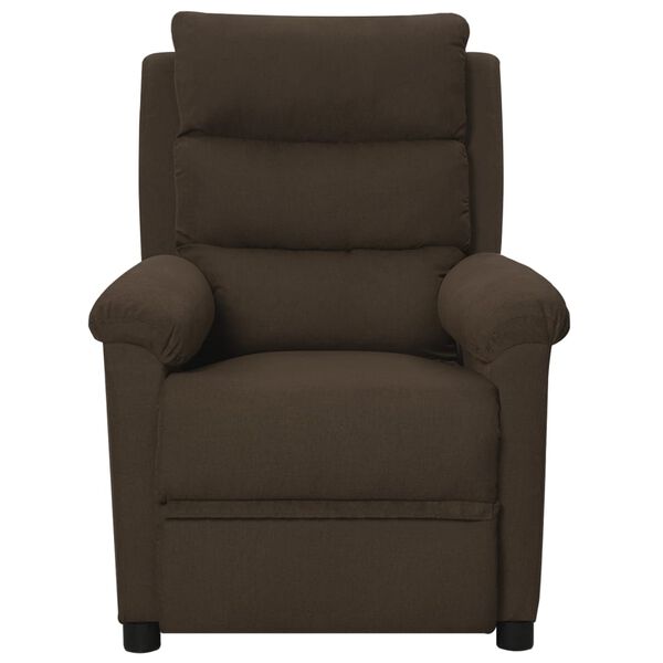 vidaXL Fauteuil inclinable Marron foncé Tissu