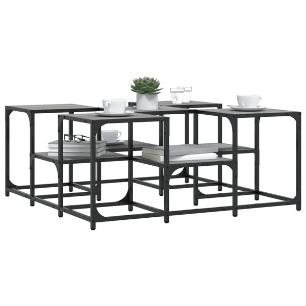 vidaXL Table basse sonoma gris 91x91x40 cm bois d'ingénierie