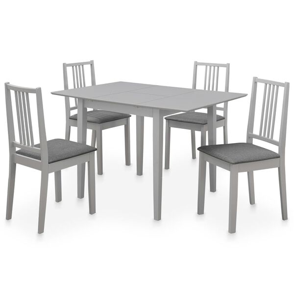vidaXL Mobilier de salle &agrave; manger 5 pcs MDF Gris