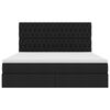 vidaXL Lit avec rangement et matelas Noir 160 x 200 cm Polyester