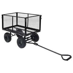 vidaXL Chariot &agrave; main de jardin Noir 350 kg