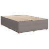 vidaXL Sommier &agrave; lattes de lit avec matelas Taupe 140x200 cm Tissu