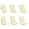 vidaXL Coussin de chaise &agrave; dossier haut GEMERT 6 pc 100 % polyester