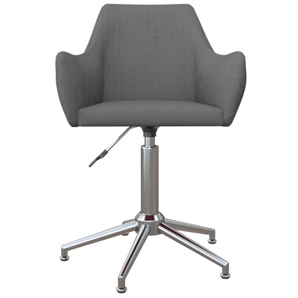 vidaXL Chaise pivotante de salle &agrave; manger Gris clair Tissu