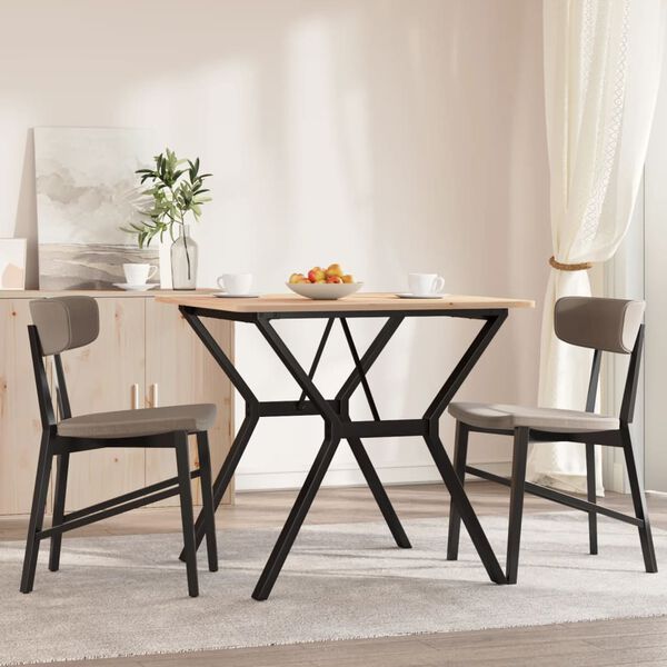 vidaXL Pieds de table à manger cadre en Y 70x70x73 cm acier