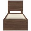 vidaXL Cadre de lit Ch&ecirc;ne brun 75 x 190 cm Bois de pin massif