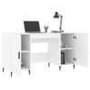 vidaXL Bureau blanc 140x50x75 cm bois d'ing&eacute;nierie