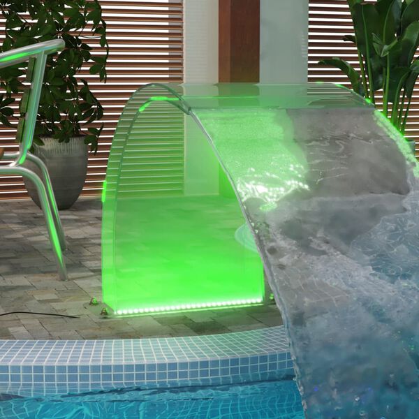 vidaXL Fontaine de piscine avec LED RVB Acrylique 50 cm