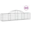 vidaXL Paniers à gabions arqués 25 pcs 200x30x40/60 cm Fer galvanisé