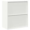 vidaXL Armoire de rangement Blanc 80 x 40 x 90 cm Acier