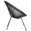 vidaXL Chaises de jardin en forme de lune lot de 2 Rotin Noir
