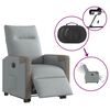 vidaXL Fauteuil inclinable &eacute;lectrique gris clair tissu