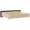 vidaXL Tiroirs de lit 2 pcs noir bois d'ingénierie et tissu