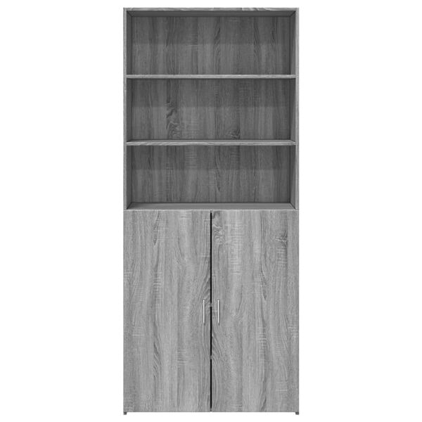 vidaXL Buffet haut sonoma gris 80x42,5x185 cm bois d'ing&eacute;nierie