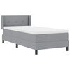 vidaXL Lit &agrave; ressorts avec matelas Gris clair 200 x 100 cm Polyester