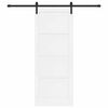 vidaXL Porte coulissante Blanc et Noir 83 x 211 cm Pin massif