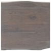 vidaXL Table basse avec bord naturel Gris 60x60x40 cm Bois d'acacia