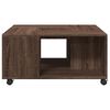 vidaXL Table basse ch&ecirc;ne marron 80x80x40 cm bois d'ing&eacute;nierie