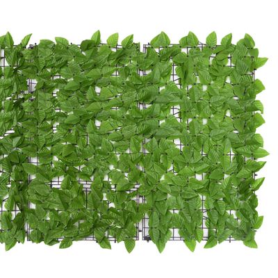 vidaXL Écran de balcon avec feuilles vert 600x100 cm