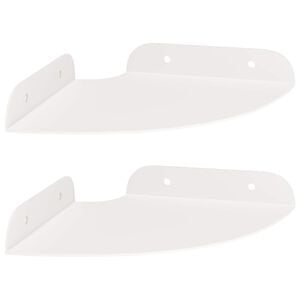 vidaXL &Eacute;tag&egrave;re flottante avec &eacute;tag&egrave;re 2 pcs Blanc 15 x 15 x 2 cm