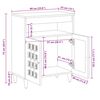 vidaXL Buffet Naturel 60 x 33,5 x 75 cm Bois de mangue massif