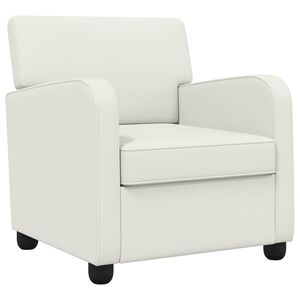vidaXL Fauteuil Blanc Simili cuir