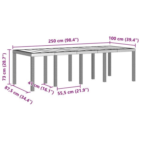 vidaXL Ensemble de salle &agrave; manger pour jardin 9 pcs Gris clair