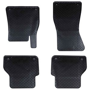 vidaXL Tapis de voiture 4 pcs Noir Caoutchouc