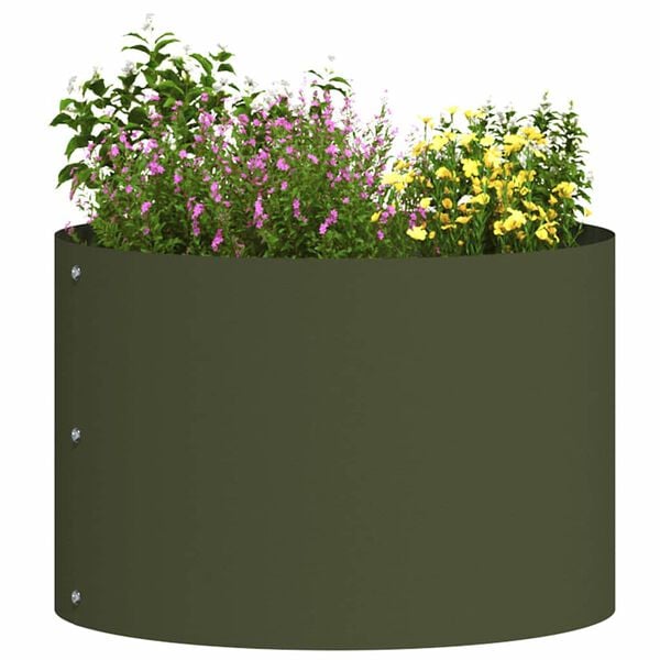 vidaXL Cache-pot de jardin Vert olive 30 x 30 x 20 cm