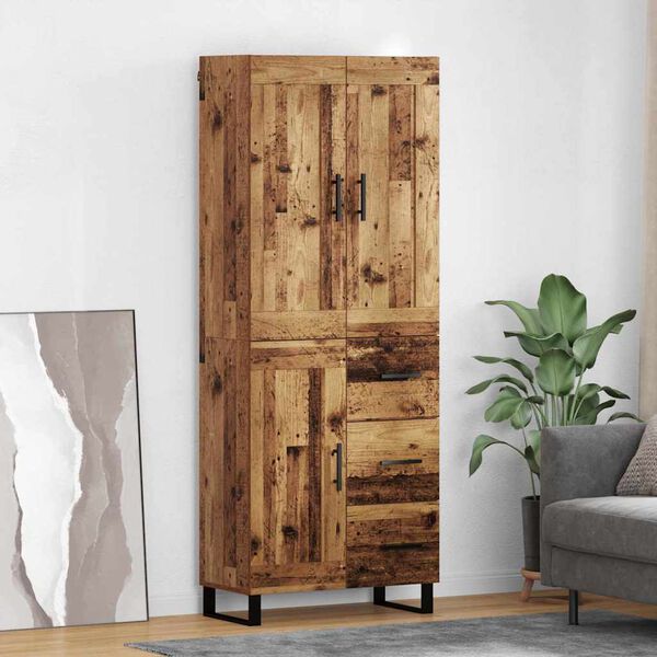 vidaXL Haut Armoire Bois ancien 69,5 x 34 x 180 cm Bois d'ing&eacute;nierie